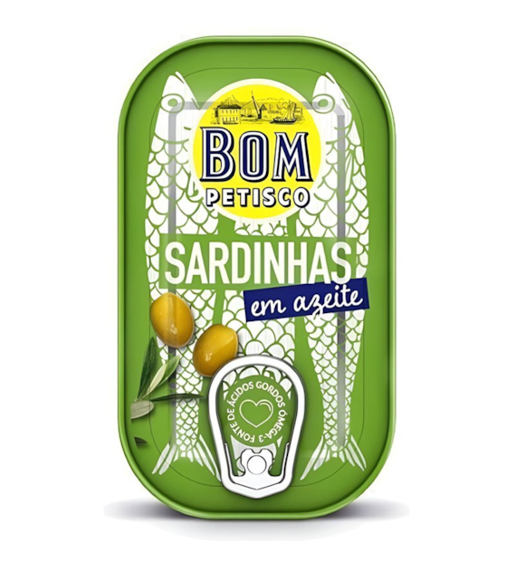 Sardynki portugalskie w oliwie konserwa 120g BOM PETISCO