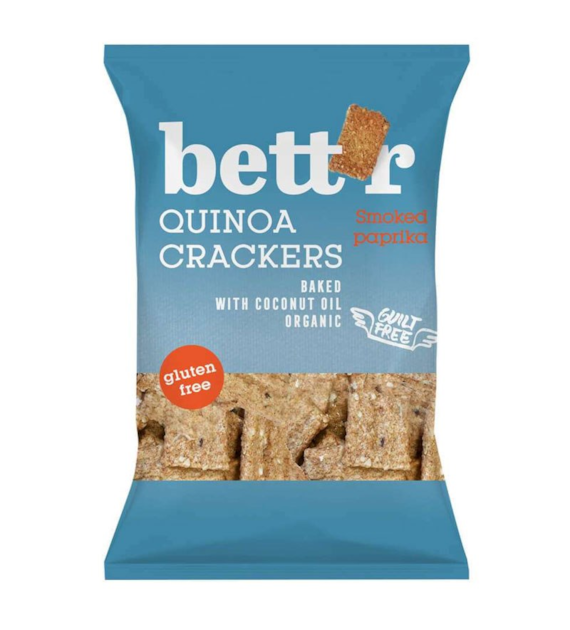 Krakersy quinoa Wędzona papryka bezglutenowe 100g BETTR BIO