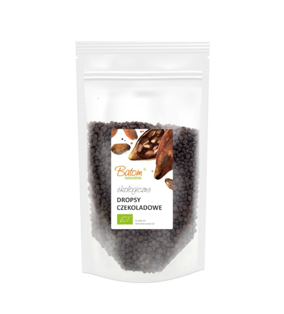 Kropelki / dropsy czekoladowe 500g BATOM BIO