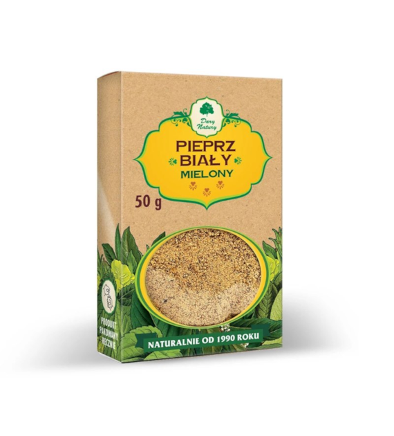 Pieprz biały mielony 50g DARY NATURY