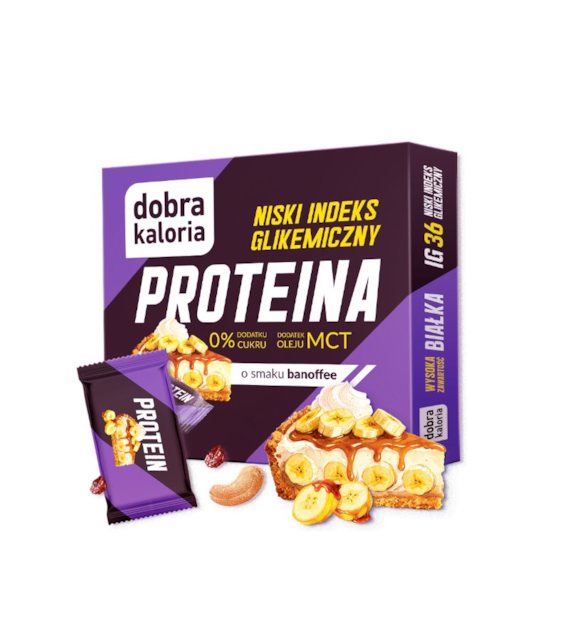 Mini batoniki proteinowe banoffee niskie IG bez cukru 102gDOBRA KALORIA