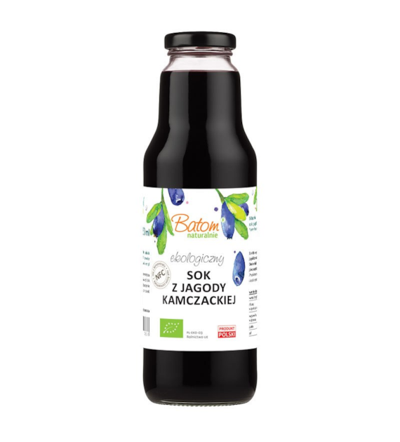 Sok z jagody kamczackiej bez dodatku cukru 750ml BATOM BIO